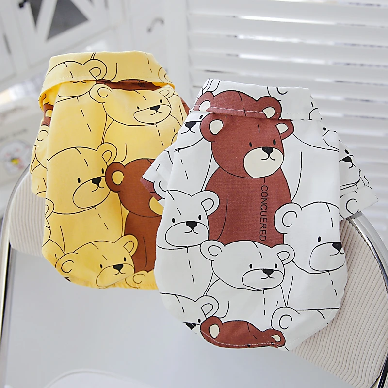 Camisa para Cães e Gatos de Algodão Estampada Urso - Image 3