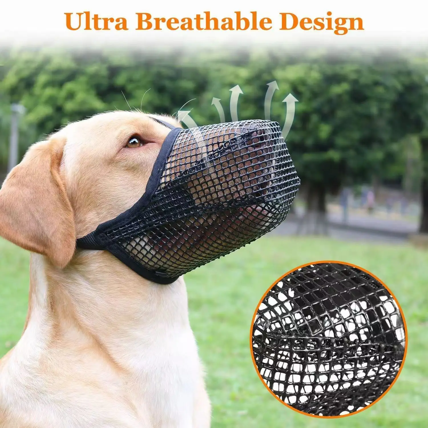 Focinheira para Cães com Malha Respirável Grade Grande - Image 4