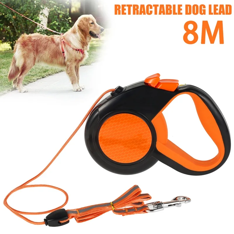 Coleira Retrátil para Cães 8M Refletiva com Cabo Antiderrapante - Imagem 3