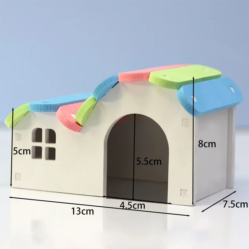 Casa para Hamster de Madeira PVC com Design Ventilado - Imagem 2