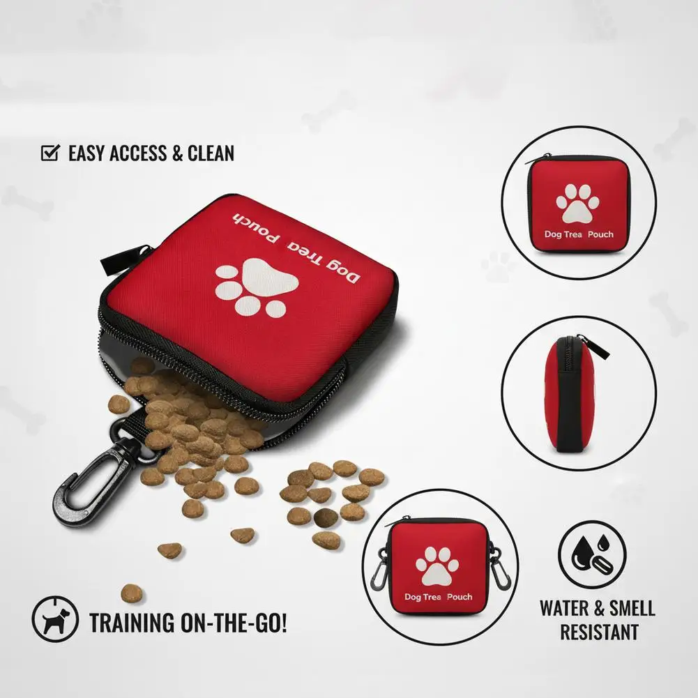 Bolsa para Petiscos de Cães para Passeio com Bolso de Armazenamento - Imagem 4