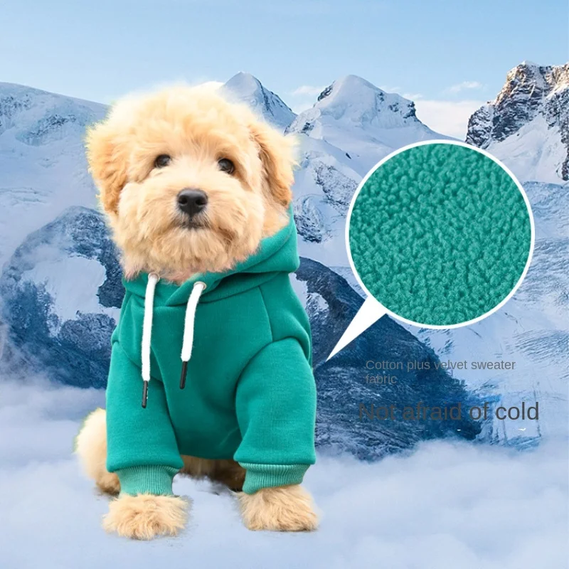 Moletom para Cães com Capuz de Algodão e Lã para Frio - Imagem 4