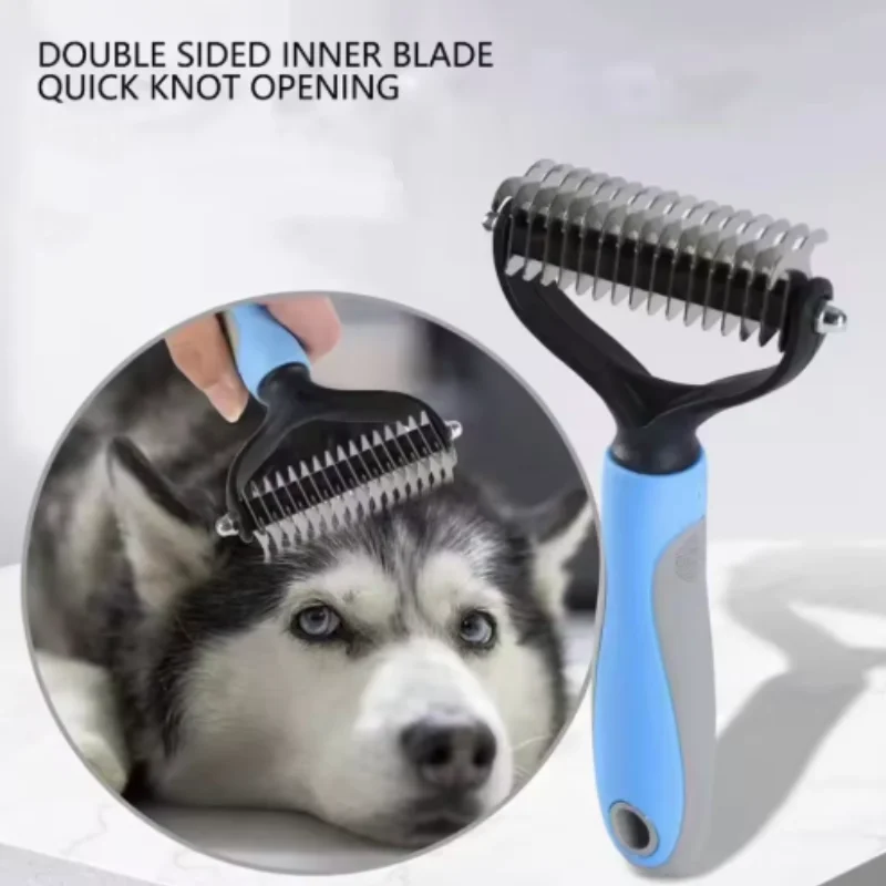 Escova de Aço Inoxidável Dupla Face para Cães e Gatos - Imagem 4