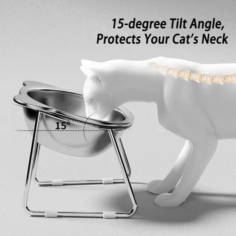 Comedouro Elevado para Cães e Gatos de Aço Inox 304 com Inclinação - Image 5