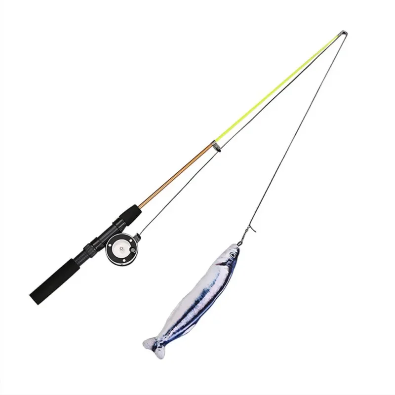 Varinha Telescópica para Gatos com Pena e Peixe Retrátil - Imagem 6