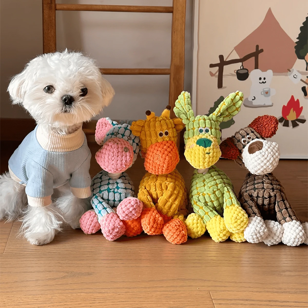 Brinquedo de Pelúcia Burro para Cães com Apito Interno de 22 a 25,5 cm - Imagem 3