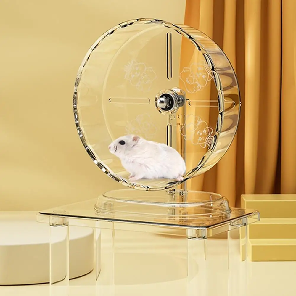 Roda de Exercício para Hamster Transparente 18 cm Silenciosa - Imagem 2