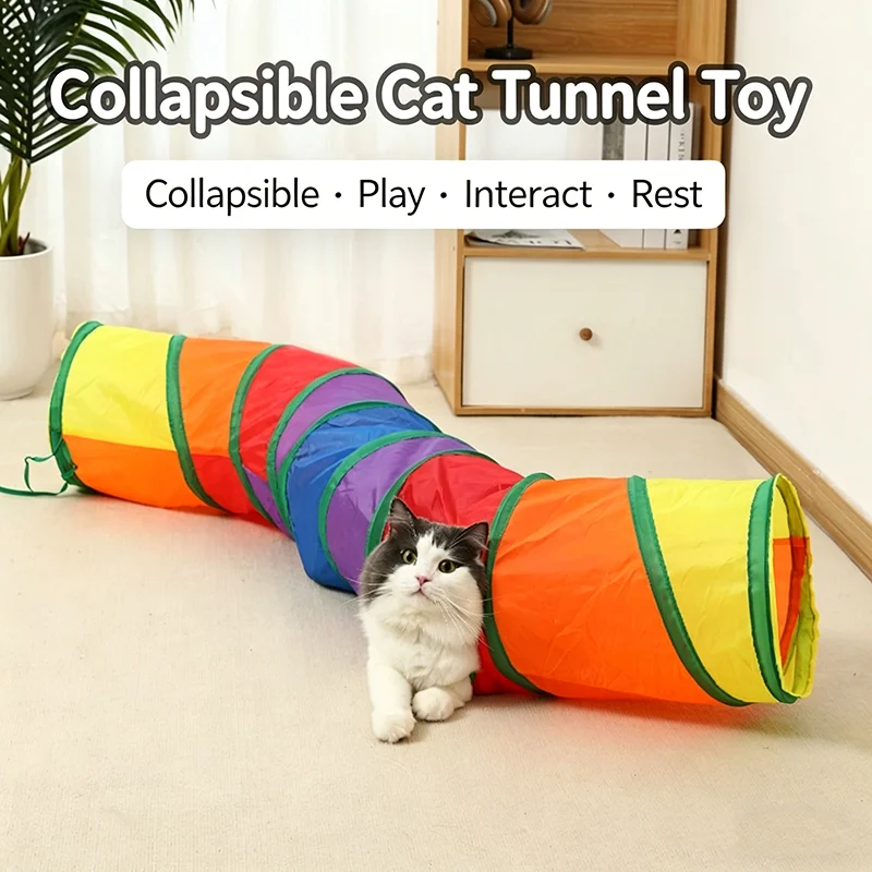 Túnel Dobrável para Gatos de Poliéster e Aço para Brincar - Image 2