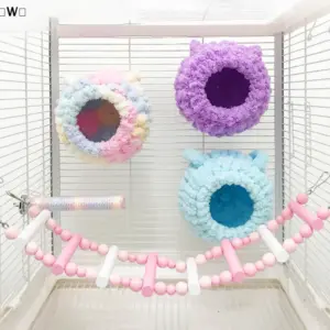 ninho de veludo coral para pássaros