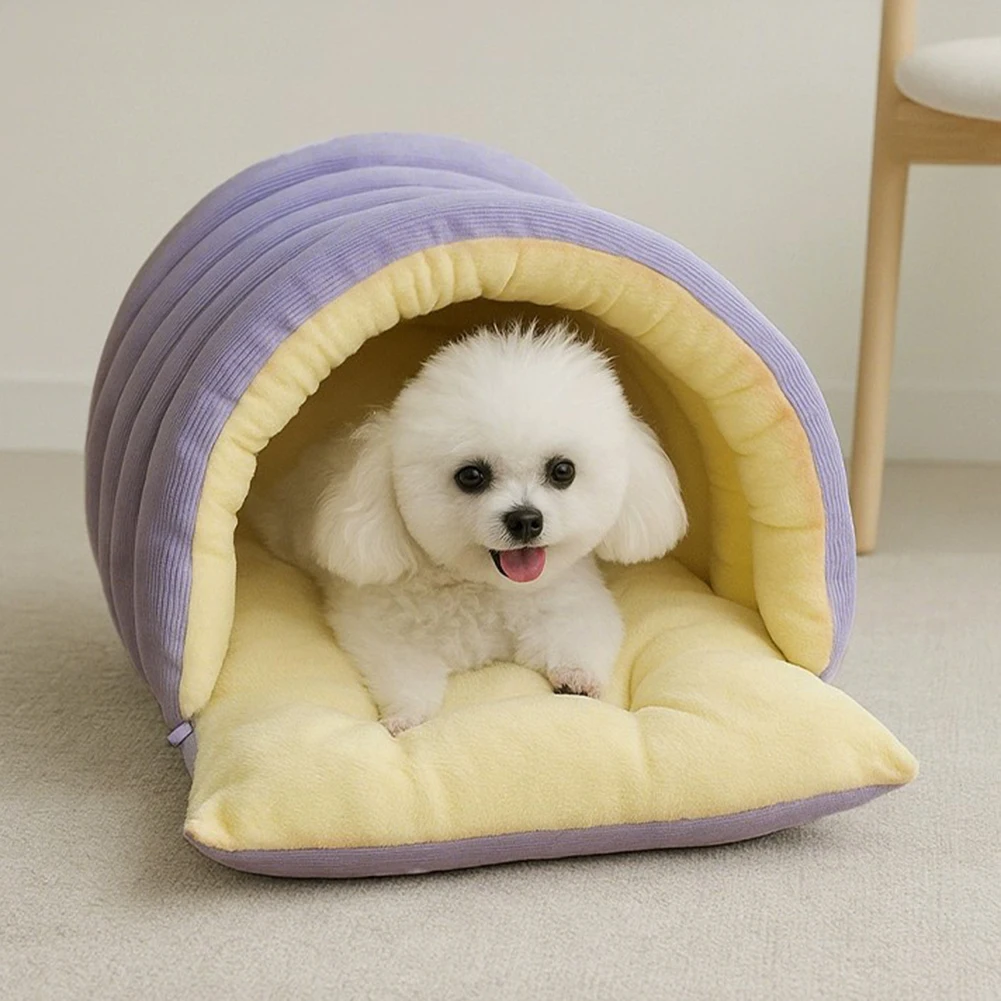 Cama Caverna para Gatos de Pelúcia com Capa Removível - Imagem 2