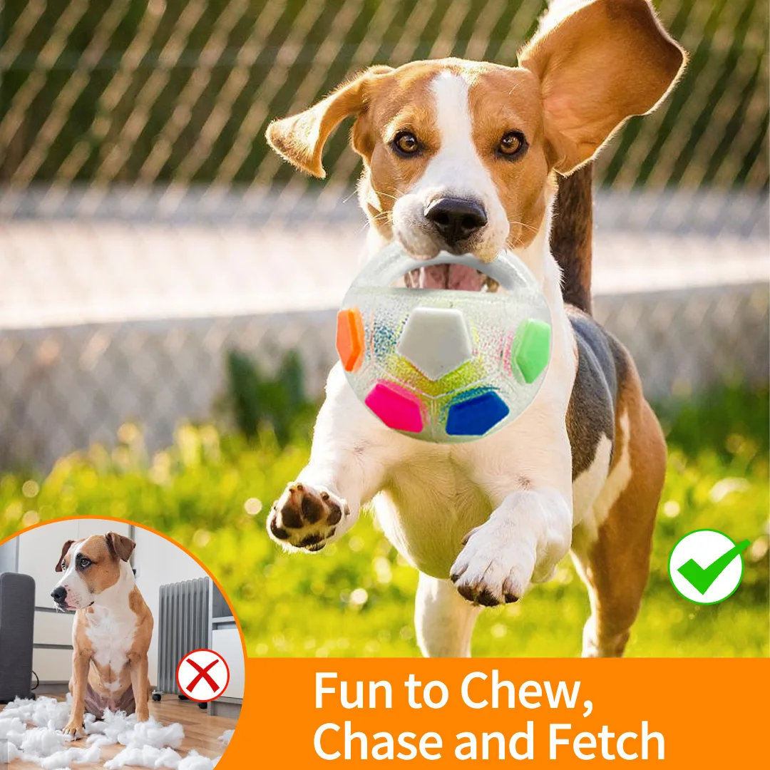 Brinquedo de Futebol para Cães com Som para Treinamento ao Ar Livre - Imagem 6