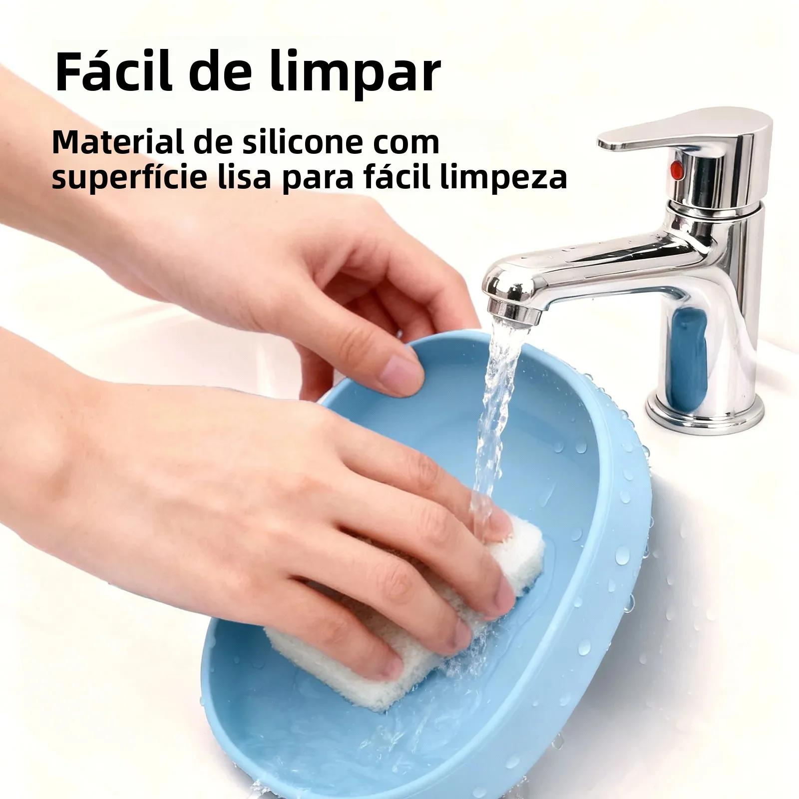 Tigela de Silicone para Gatos Raso com Base Antiderrapante - Imagem 4