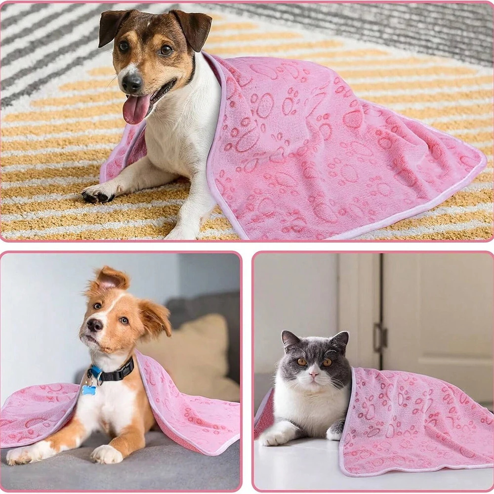 Manta para Pets com Estampa de Pata e Material Macio - Image 4