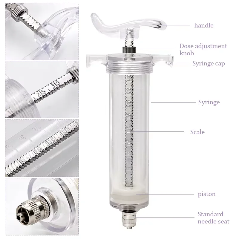 Seringa de Alimentação para Pássaros Bico Curvo 10/20/30/50ml Ajustável - Imagem 6