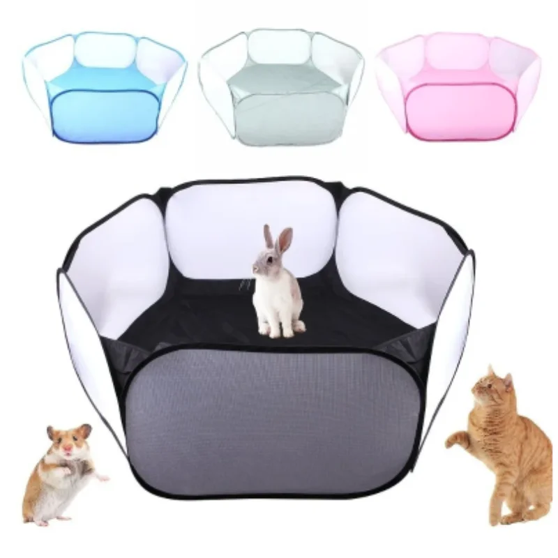cercadinho dobrável transparente para pets