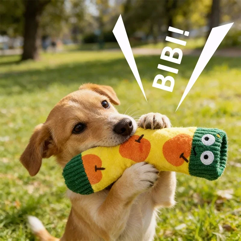 Brinquedo de Pelúcia para Cães Pequenos em Formato de Meia com Apito - Imagem 3