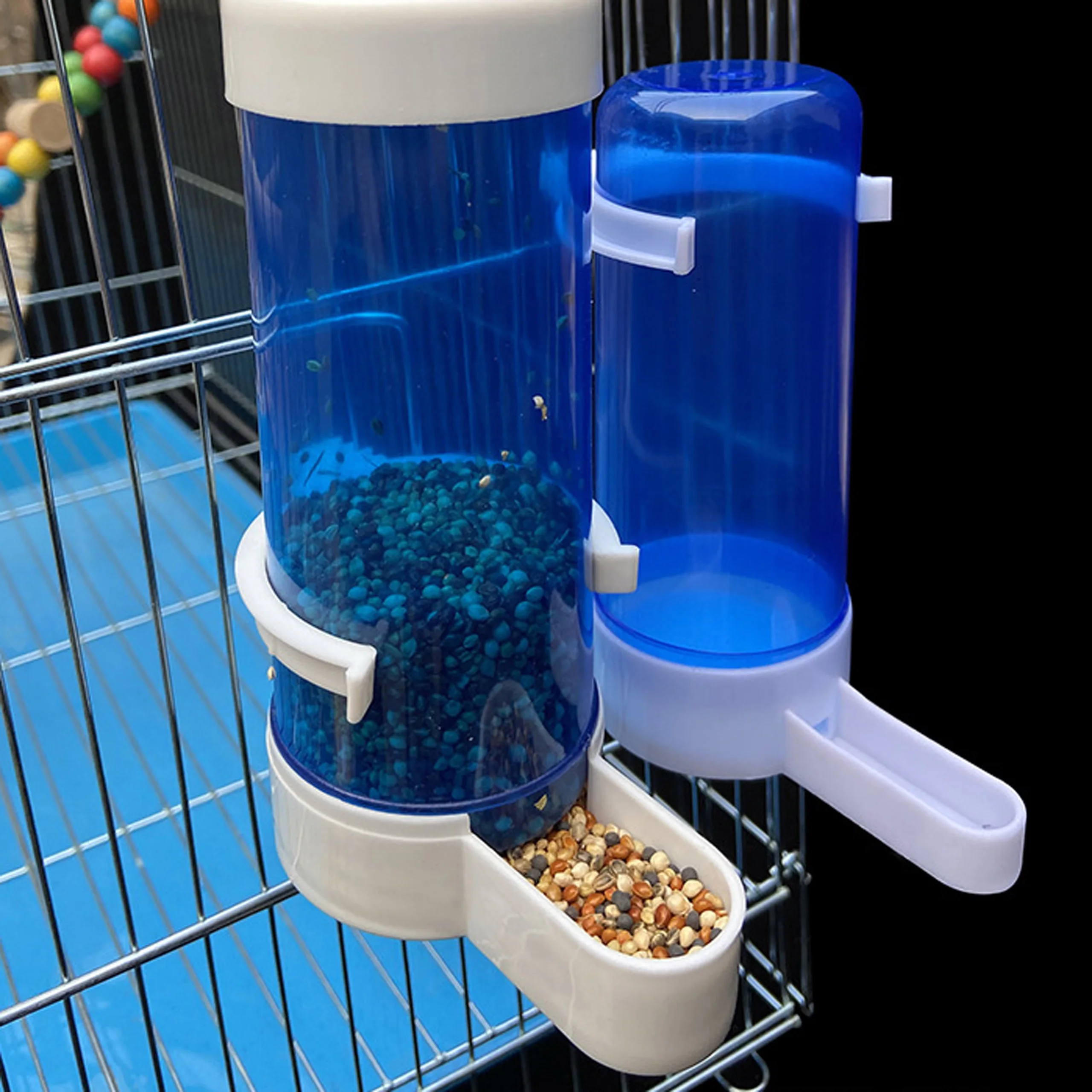 Bebedouro Automático para Pássaros e Papagaios Transparente Encaixe na Gaiola - Imagem 3