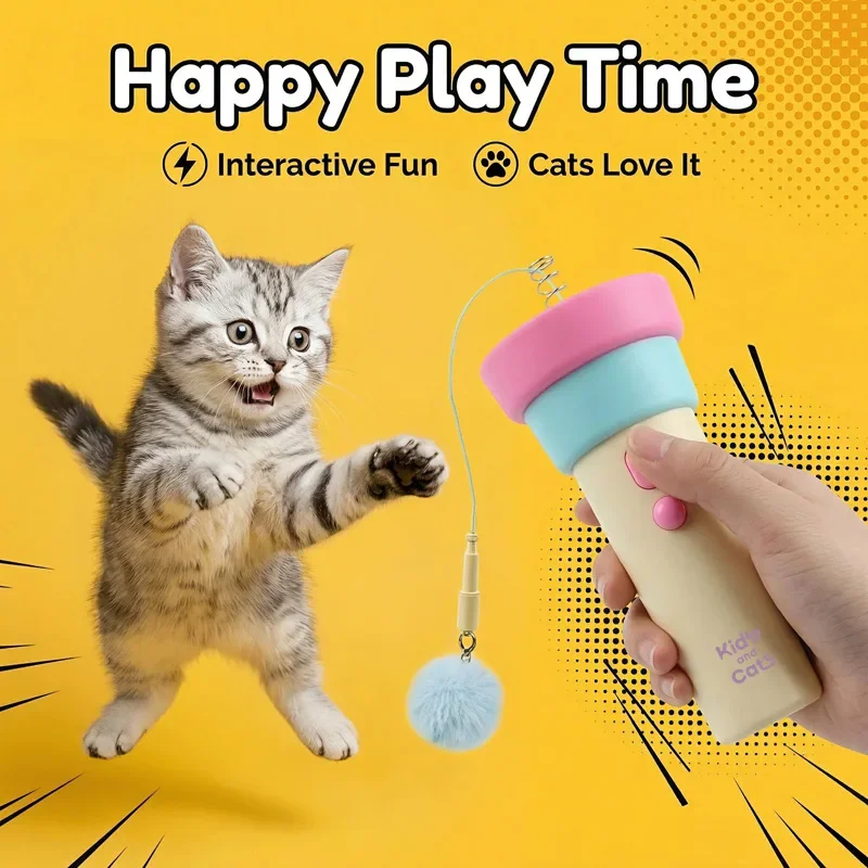 Brinquedo Elétrico para Gatos Recarregável USB com Retração Automática - Image 4