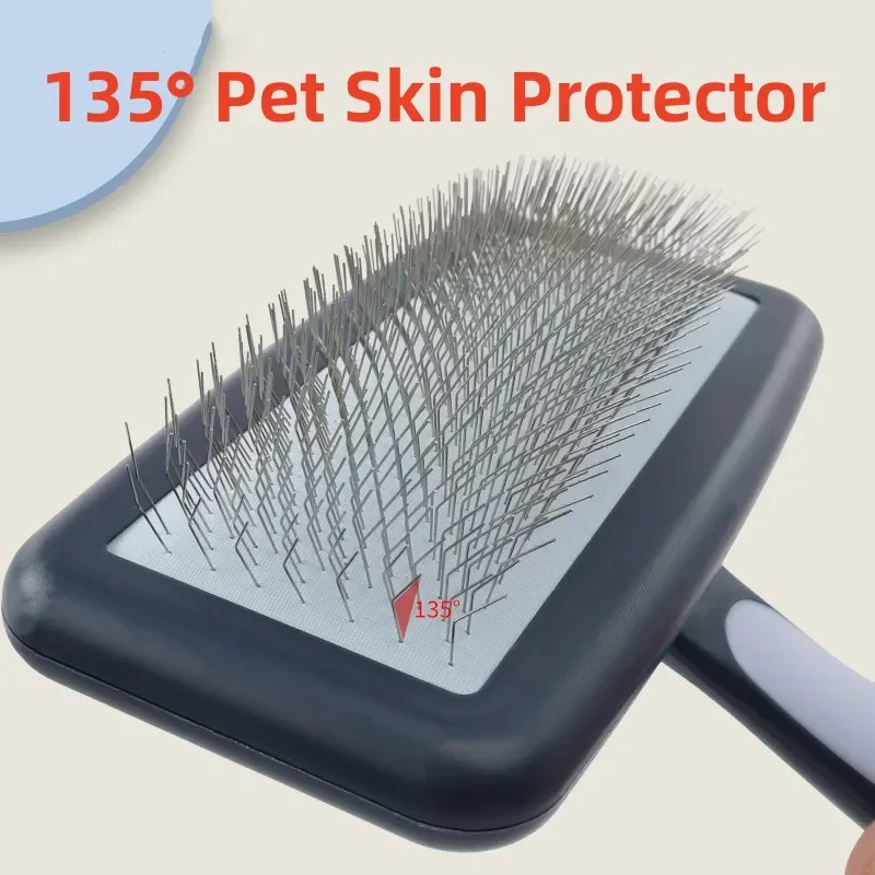 Escova para Cães e Gatos de Aço Inoxidável para Remover Pelos - Imagem 3