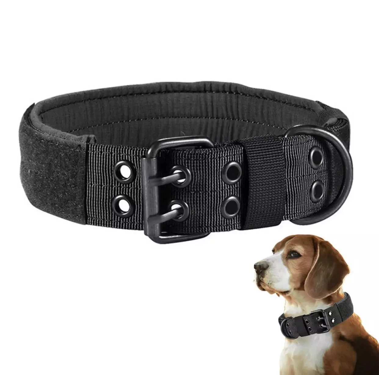 Coleira Militar para Cães com D-Ring de Metal e Fivela Ajustável - Image 5