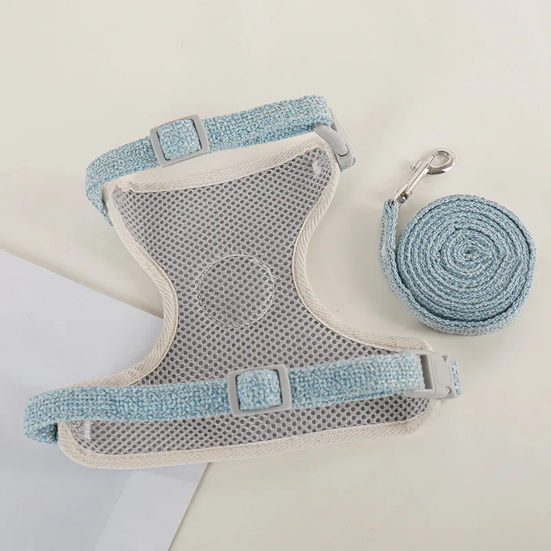Conjunto de Arnês e Coleira para Cães Pequenos Ajustável - Imagem 4
