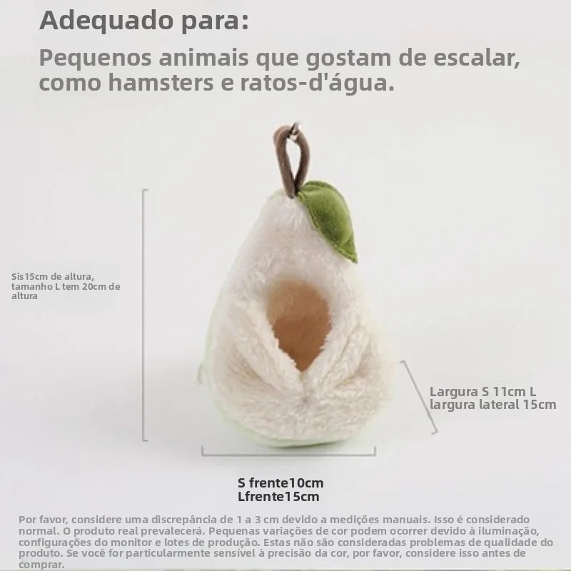 Ninho de Pelúcia para Hamster e Pássaros com Decoração Suspensa - Image 6