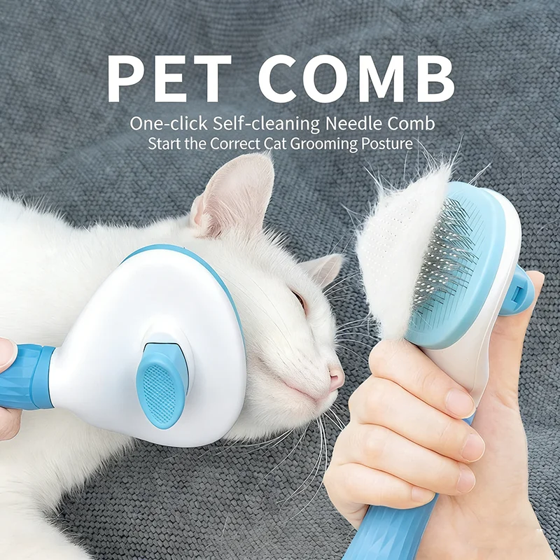 Escova Removedora de Pelos para Cães e Gatos com Limpeza Automática - Imagem 3