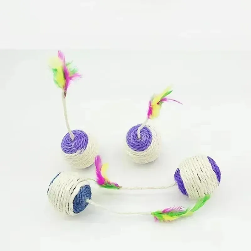 Brinquedo para Gato Bola de Sisal 6,5 cm para Arranhar e Interagir - Image 3