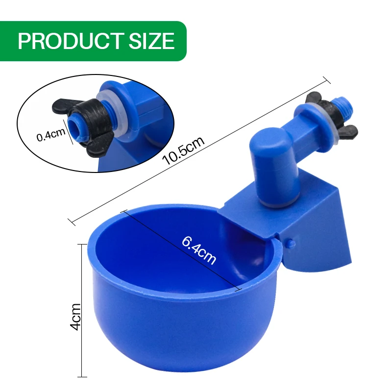 Copo Bebedouro Automático para Aves com 5 Peças - Imagem 3