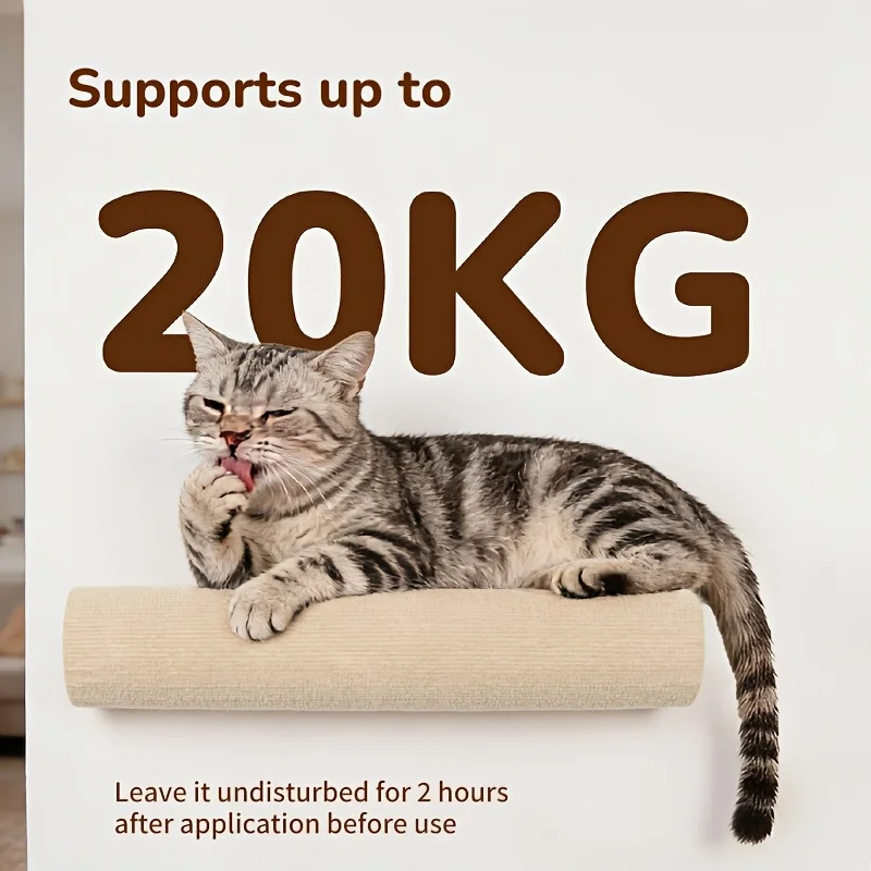 Arranhador Adesivo para Gatos Montado na Parede com Economia de Espaço - Imagem 4