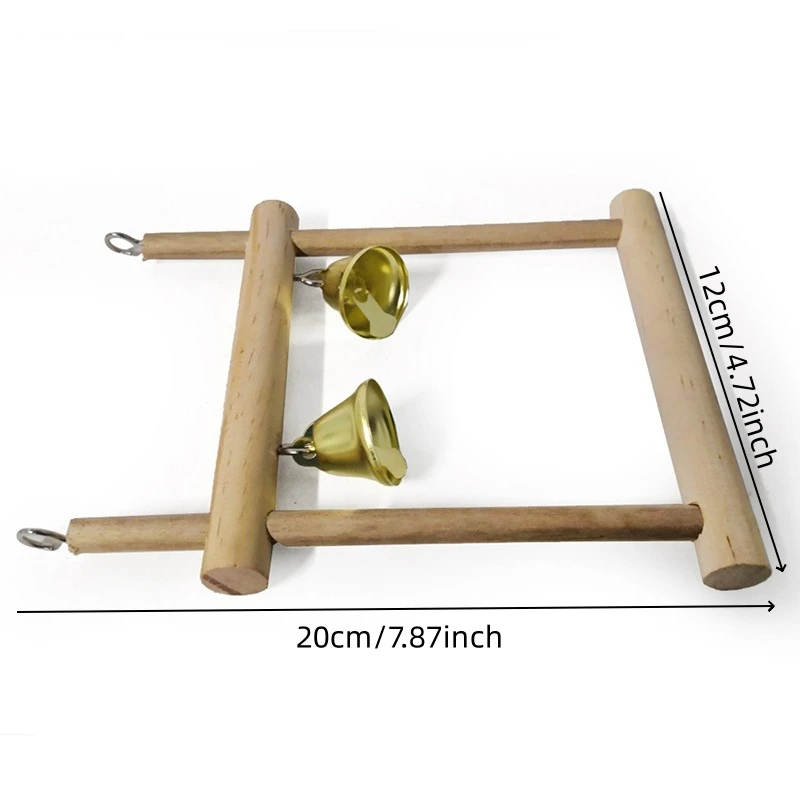 Brinquedos de Madeira para Pássaros Kit com 8 Peças para Gaiola - Imagem 5