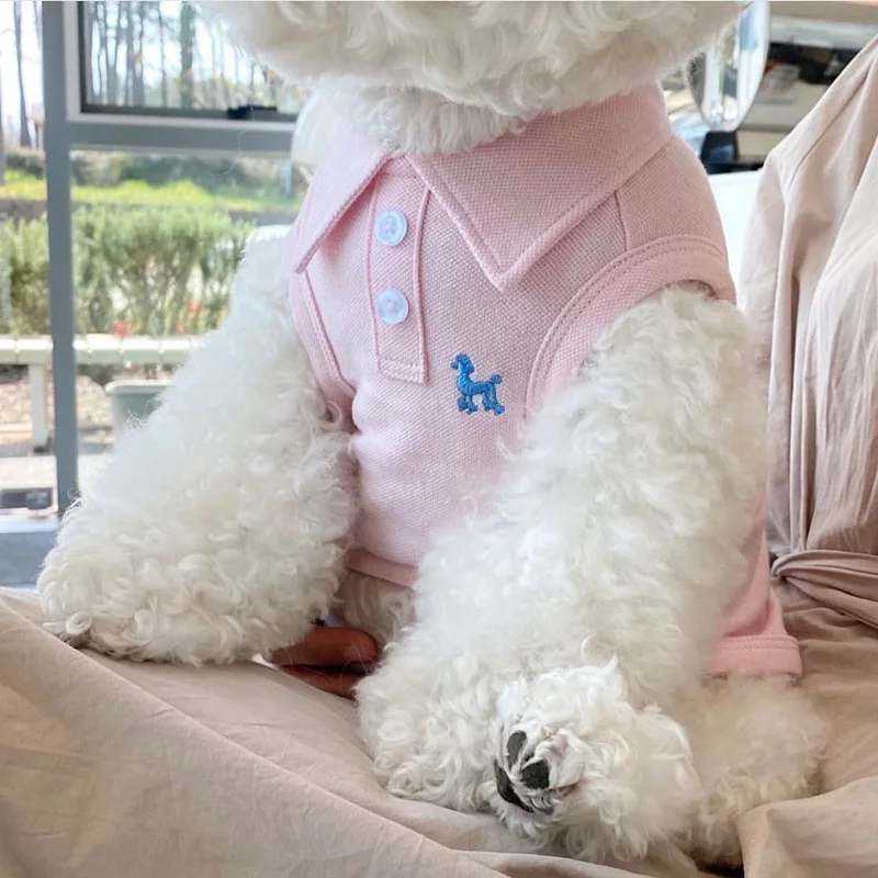 Camisa Polo para Cães Pequenos e Médios de Algodão Listrada Macia - Imagem 4