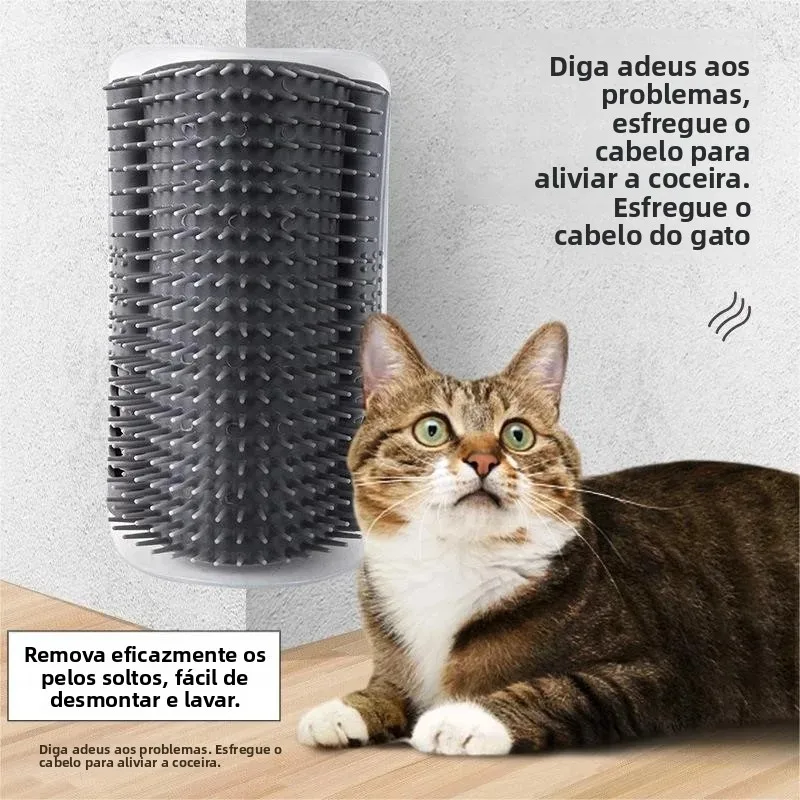 Escova de Canto para Gatos de Silicone com Fixação na Parede - Imagem 2