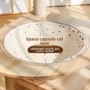 cama redonda para gatos de algodão