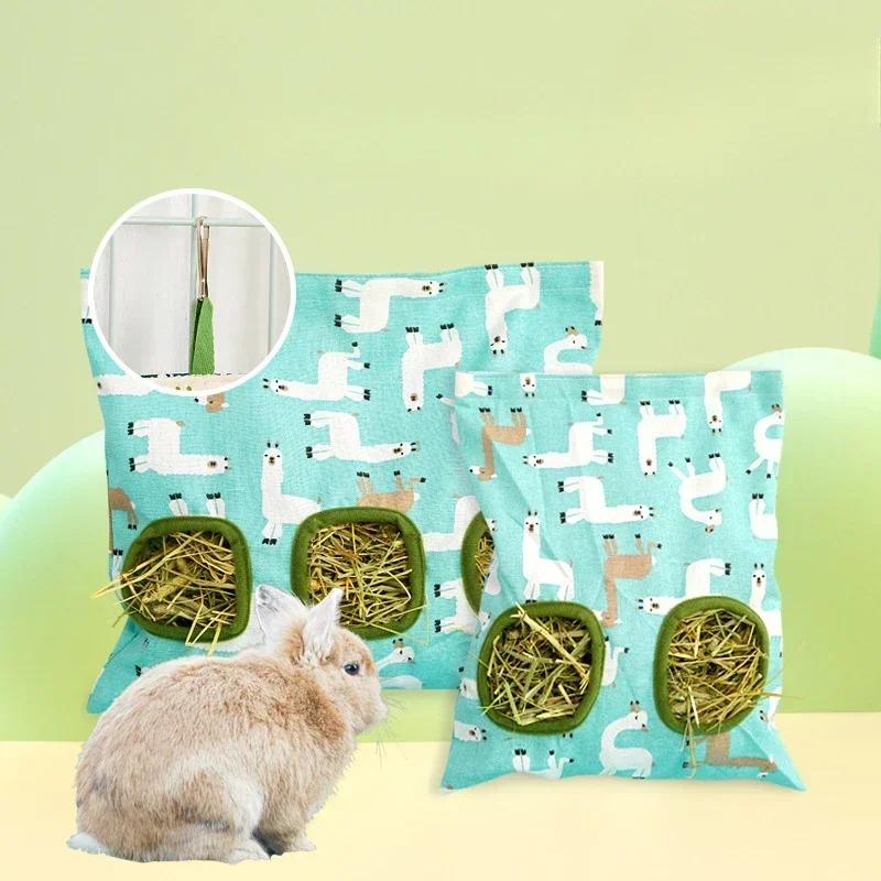 Saco de Feno para Coelhos e Porquinhos-da-Índia com 3 Buracos - Imagem 2