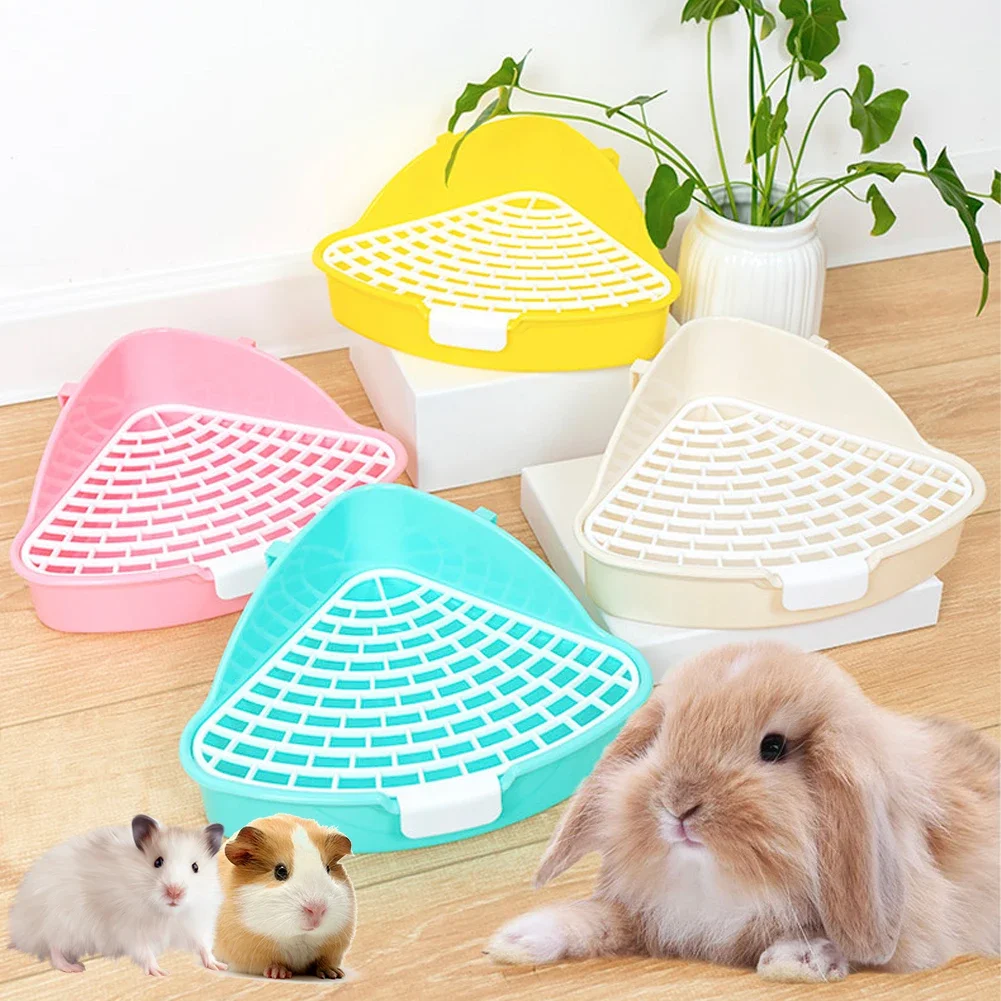 Bandeja Sanitária Triangular para Coelhos e Roedores Plástica - Imagem 2