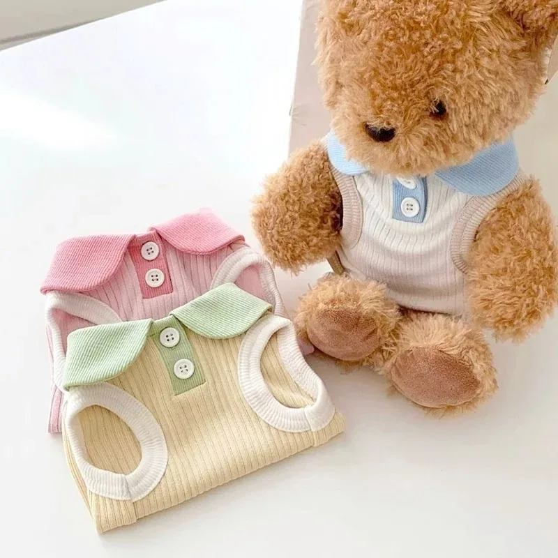 Roupa de Verão para Cães Filhotes e Pequenos Cáqui Escuro - Imagem 5