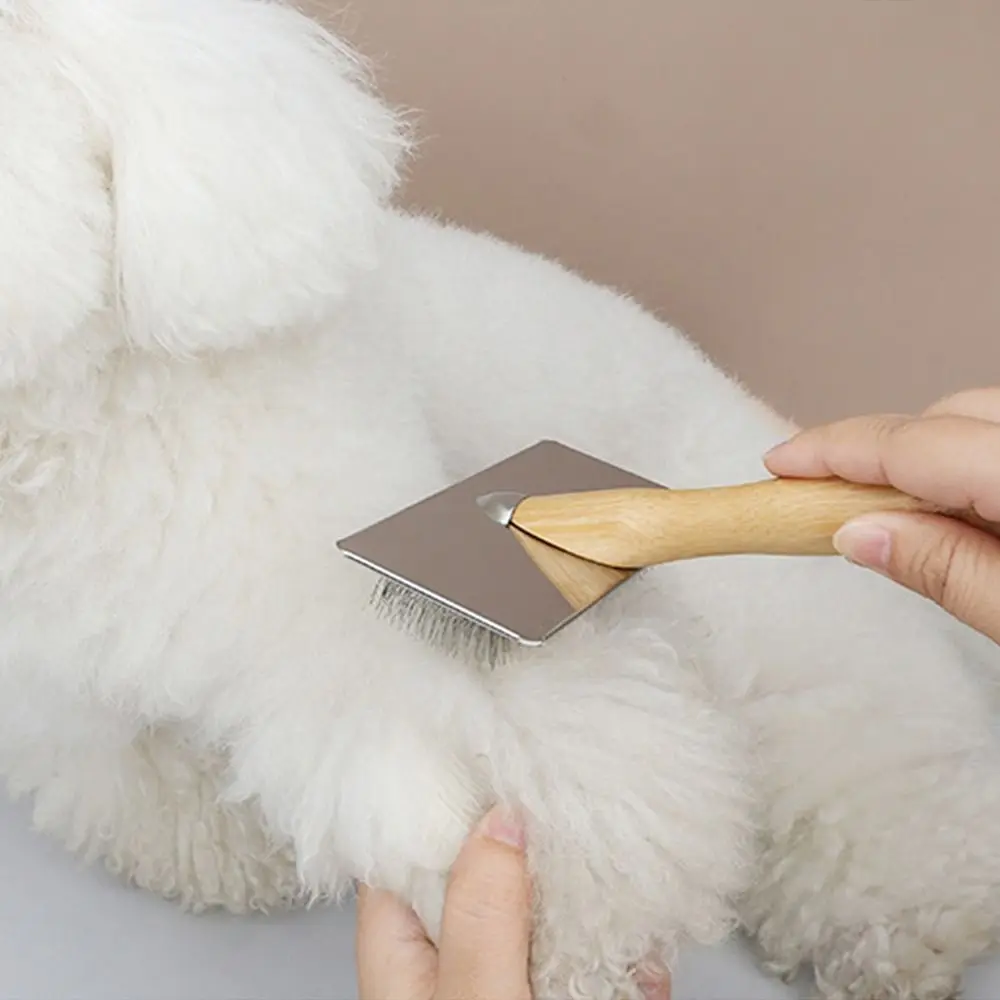 Pente Removedor de Pelos para Pets Metal com Cabo Antiderrapante - Imagem 2