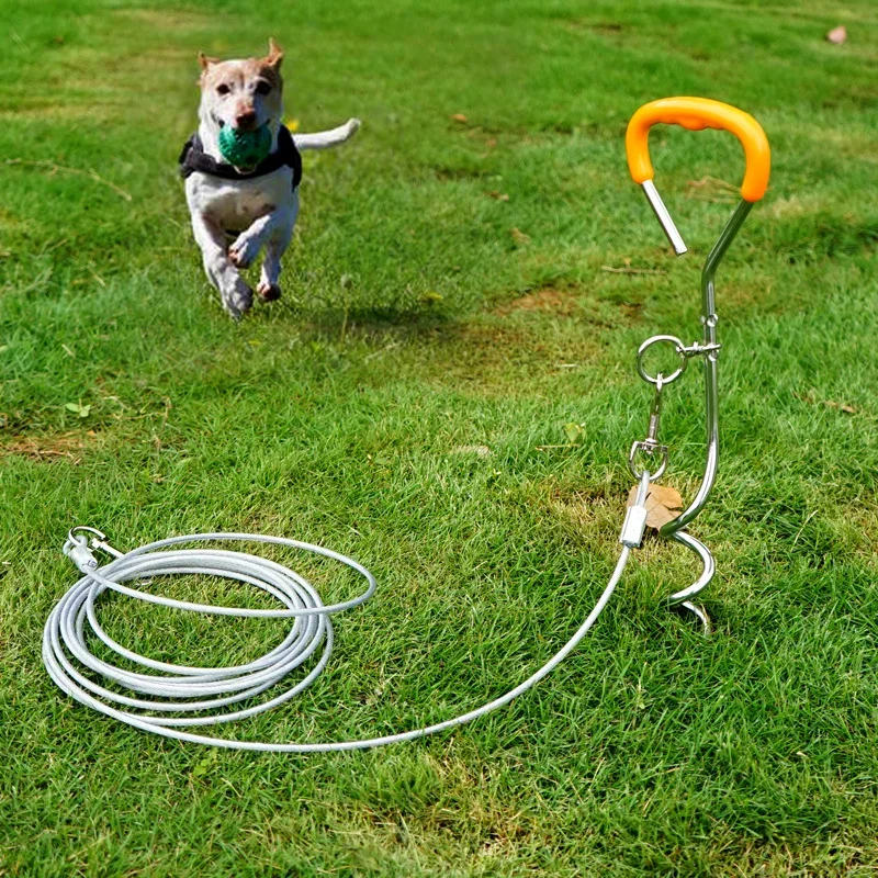 Estaca Parafuso de Aço para Cães com Cabo de 5m - Image 4