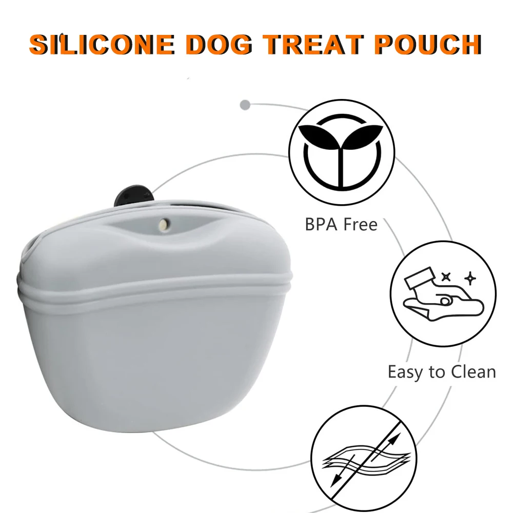 Bolsa para Petiscos de Cão com Fecho Magnético e Clipe de Cintura - Imagem 5