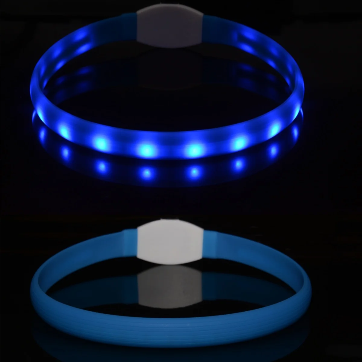 Coleira LED para Cães em PVC à Prova D'água Recarregável USB - Imagem 6