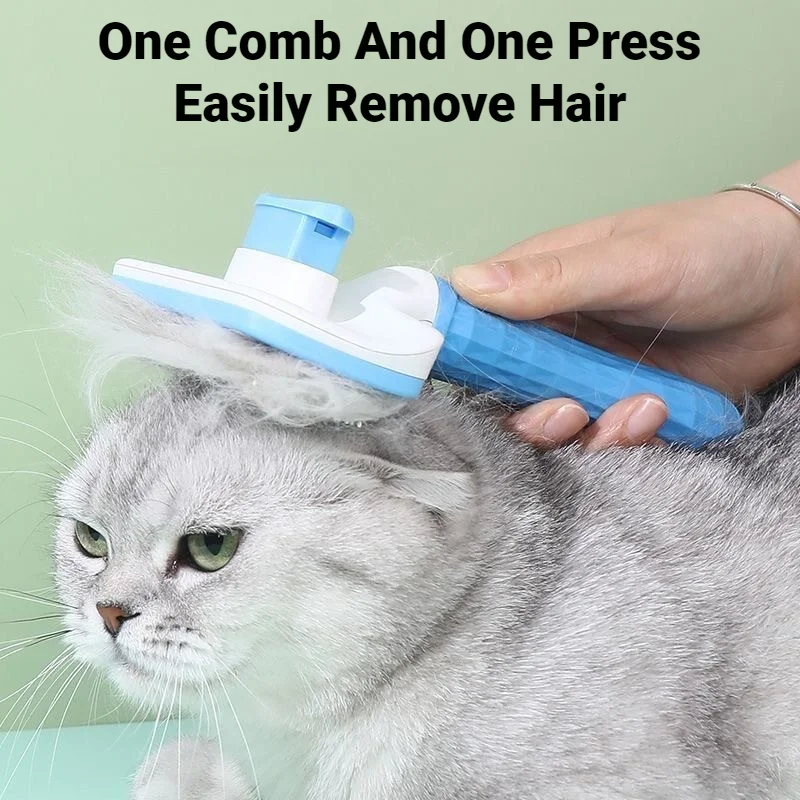 Escova de Banho para Cães e Gatos com Remoção de Pelos em Um Clique - Imagem 4