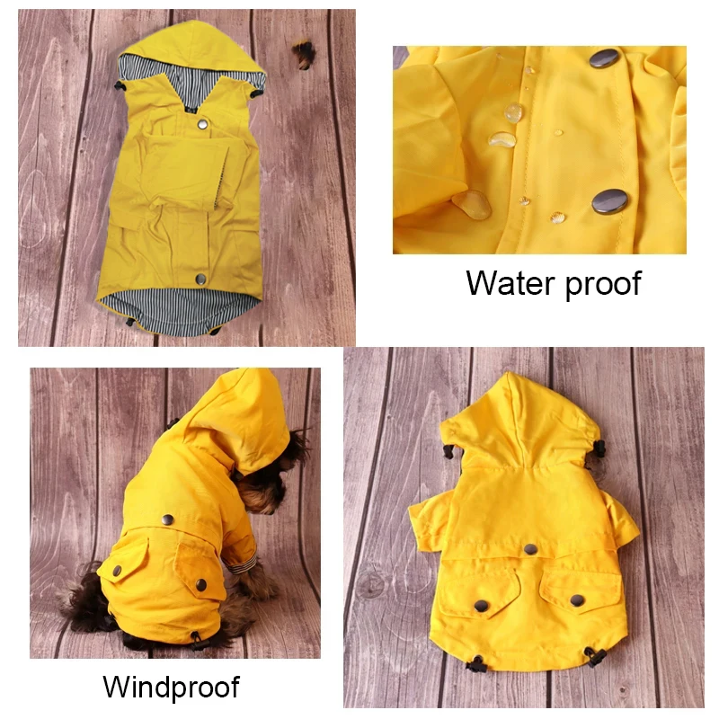 Capa de Chuva para Cães de Poliéster Impermeável para Inverno - Imagem 4