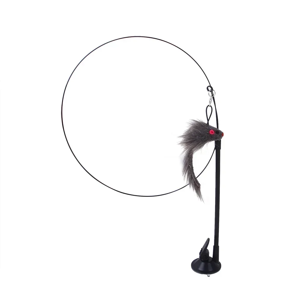 Brinquedo de Pena para Gatos com Ventosa e Sino - Imagem 3