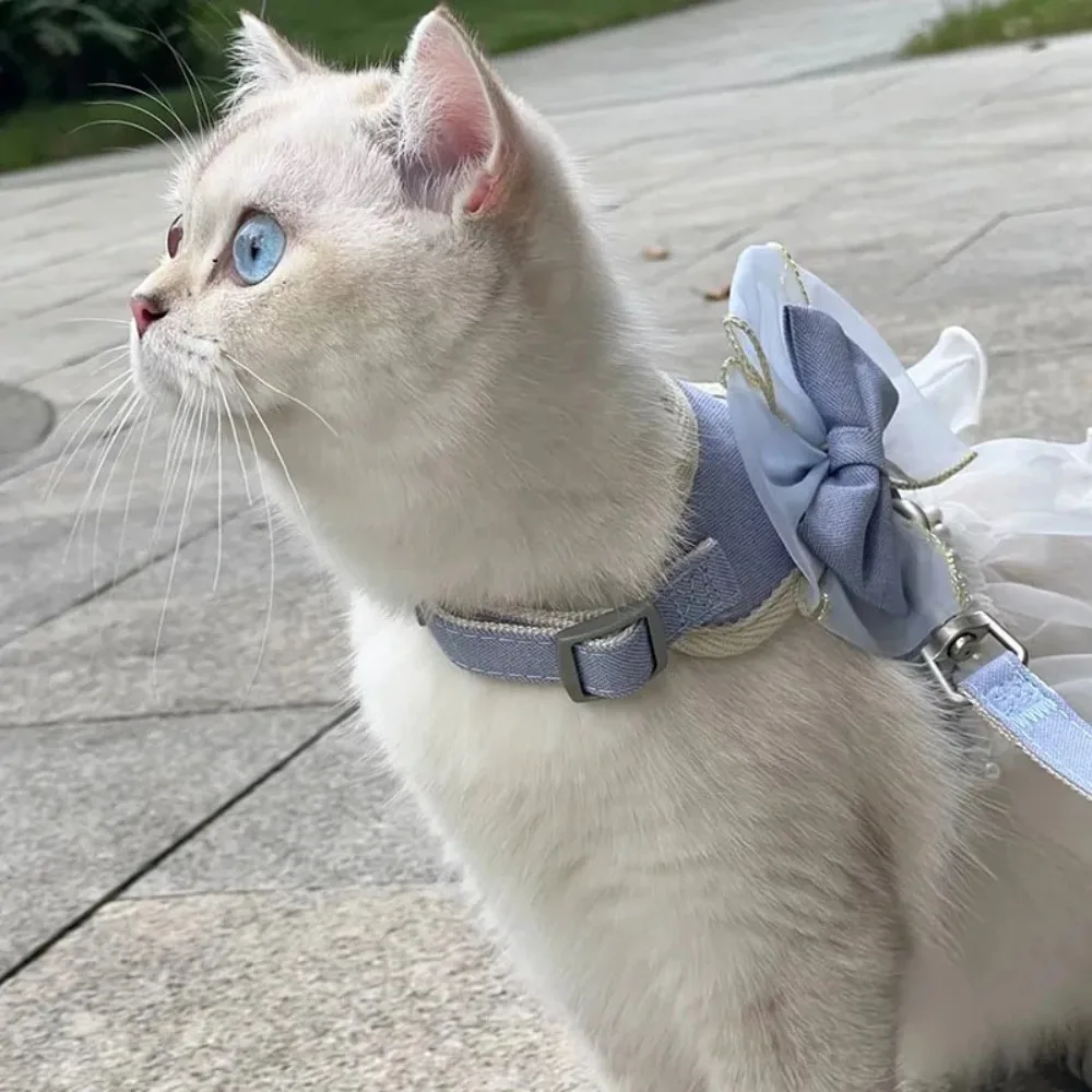 Coleira e Arnês para Gatos de Nylon com Laço e Ajuste - Image 3