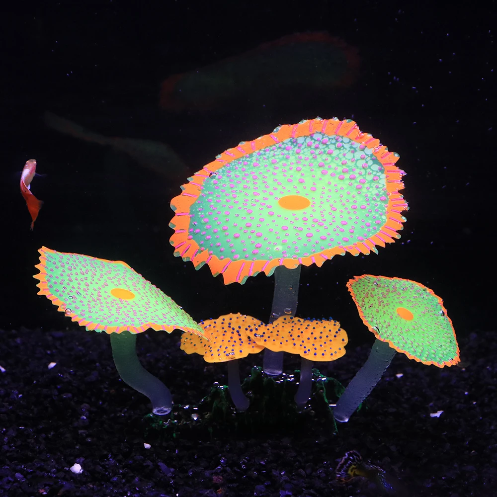 Decoração de Aquário com Plantas de Silicone Fluorescente e Ventosas - Imagem 6