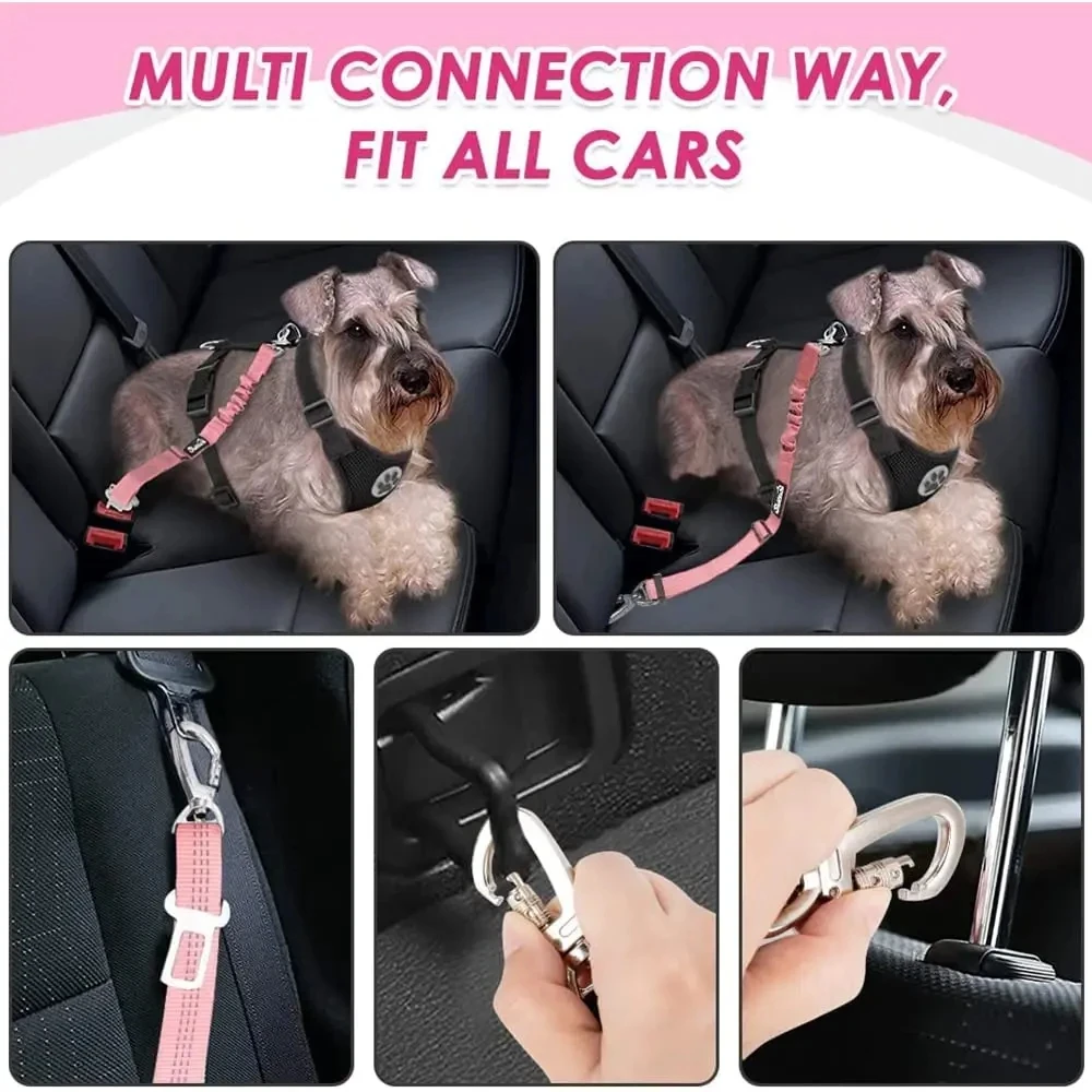 Cinto de Segurança para Cães Ajustável com Elástico - Imagem 5