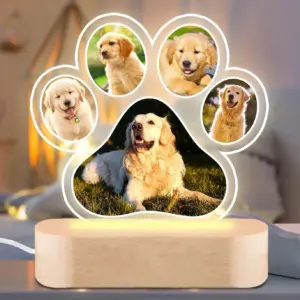 luz noturna LED personalizada para cães e gatos