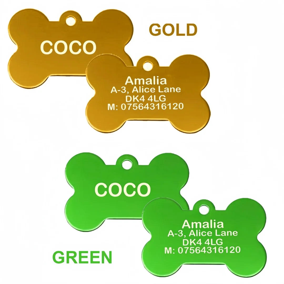 Plaqueta de Identificação para Cães e Gatos de Alumínio Gravada - Imagem 2