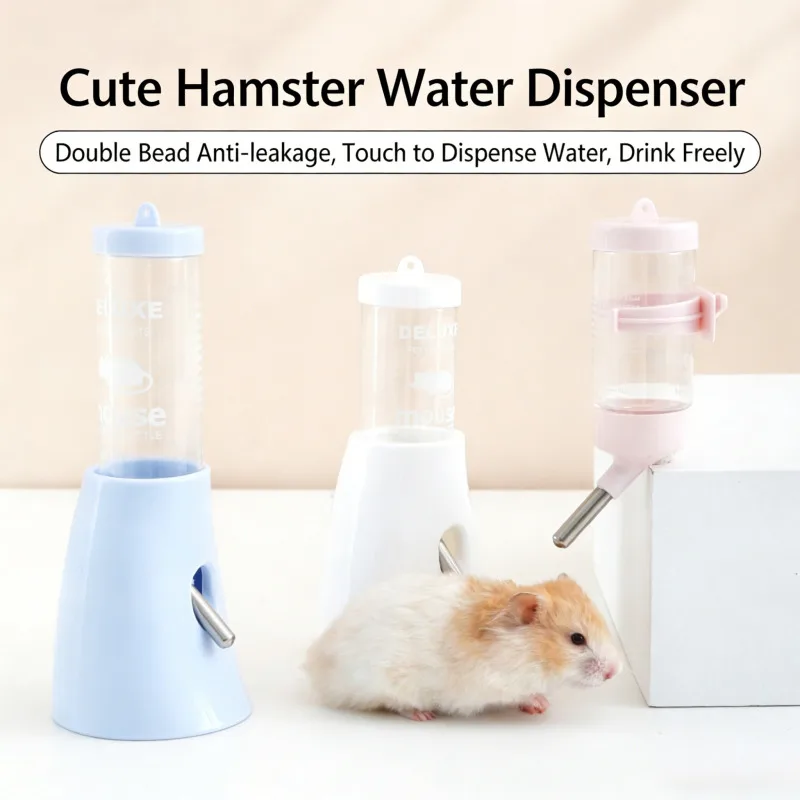 garrafa de água para hamster com suporte